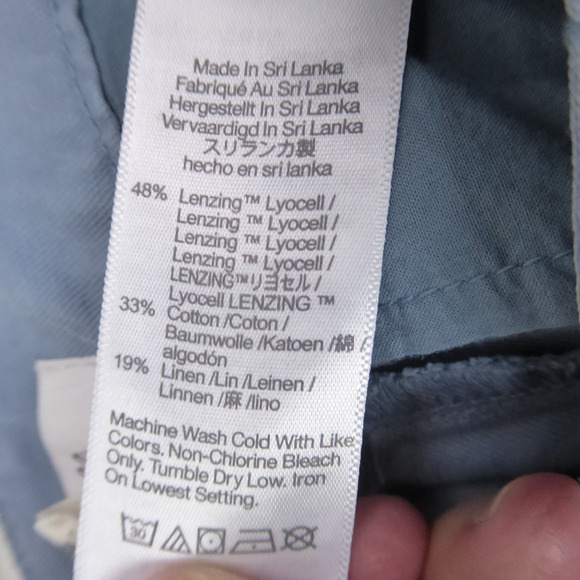 Madewell Pants Womens SZ 0 Wide Flared Leg Linen Blend High Rise Coastal Neutral - Picture 9 of 10